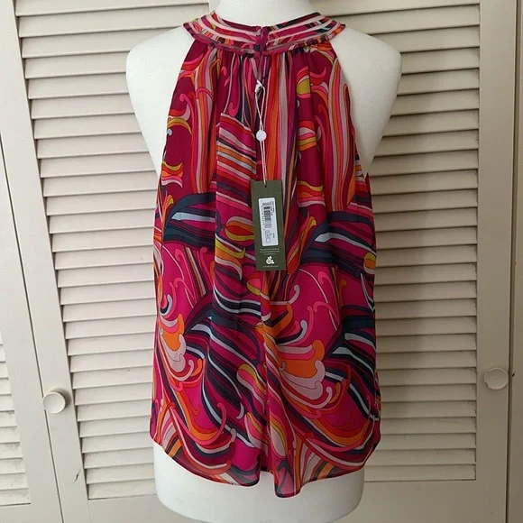 Trina Turk, Waldorf Top, Radio City Rose Multi. - Picture 2 of 6